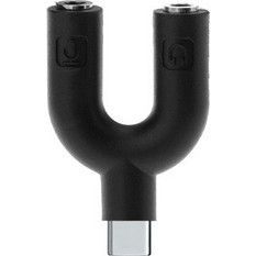 Powertech POWERTECH αντάπτορας USB-C σε 2x 3.5mm CAB-J052, μαύρος