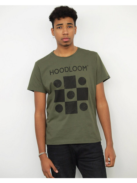 Hoodloom T-shirt με Τύπωμα The Five Dots - Χακί