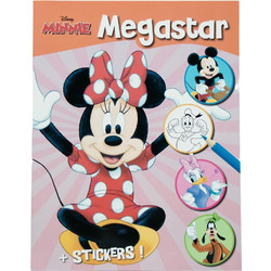 Βιβλίο Ζωγραφικής - Χρωμοσελίδες Disney Megacolor Α4 128 Σελίδες & Αυτοκόλλητα Minnie