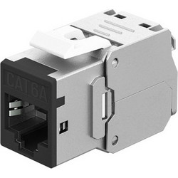 GOOBAY Keystone module RJ45 77943, CAT 6A STP, slim, toolfree, ασημί/μαύρο