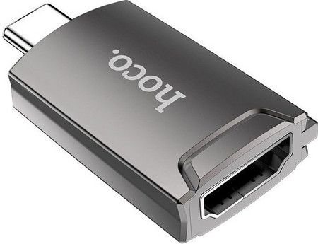 Αντάπτορας Hoco UA19 USB-C σε HDMI 4K 30Hz (3840*2160P) Θηλυκό Γκρι