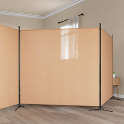 4-Πίνακας Διαχωριστικός Μπεζ 698 x 180 cm Ύφασμα 42039233