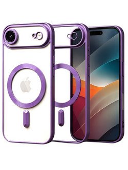Techsuit Luxury Crystal MagSafe Back Cover Light Purple (iPhone 17 Air)