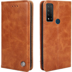 Tel1 TCL 20R Non-Magnetic Retro Θήκη Βιβλίο - Brown