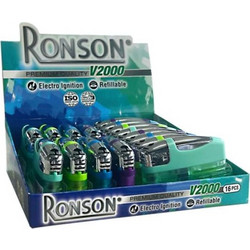 Ronson Καραβάκι 442001 AQUA COLOURS ηλεκτρονικός αναπτήρας (Κουτί 16 τεμαχίων)