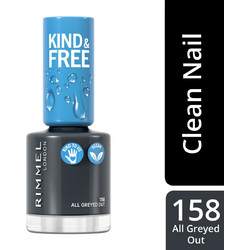 Rimmel Kind & Free Nail Polish 158 All Greyed Out Gloss Βερνίκι Νυχιών