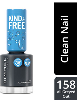 Rimmel Kind & Free Nail Polish 158 All Greyed Out Gloss Βερνίκι Νυχιών