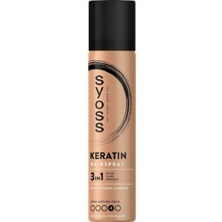 Hairspray Syoss 75ml Mini Λάκ Μαλλιών Ceratin 3 IN 1 Strong Hold Νο4