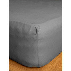 Sunshine Home Σεντόνι Ημίδιπλο Βαμβακερό με Λάστιχο 120x200+30 Feelings 107 Dark Grey