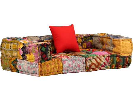 vidaXL Διθέσιος Καναπές Πολύχρωμος 140x70x40cm 244987