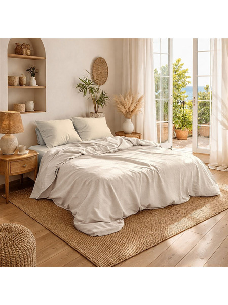Κουβέρτα Πικέ Μονόχρωμη 325 gr/m 225x270 Ecru 100% Cotton Dimcol