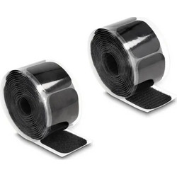 DELOCK αυτοκόλλητα τύπου Velcro 19106 σε ρολό 3m, 45x50mm, μαύρο