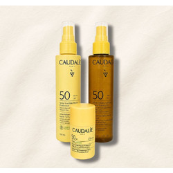 CAUDALIE PROMO invisible high protection SPF 50 + GLOW oil SPF50 + invisible stick προσωπου SPF50