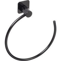 Στρογγυλή Κρεμάστρα Bathroom Solutions Μεταλλική Μαύρη 404002740