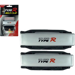 Στοπ Ζώνης Ασφαλείας Ασημί Type-R TR-2538 Ζευγάρι 2 Τεμάχια