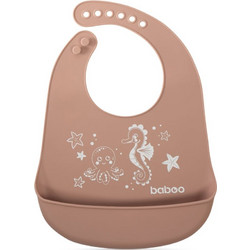 Baboo Au Naturale Σαλιάρα Σιλικόνης 4m+ 1τμχ