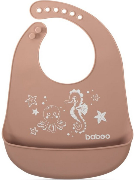 Baboo Au Naturale Σαλιάρα Σιλικόνης 4m+ 1τμχ