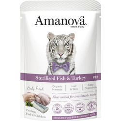 Amanova Adult Sterilised Grain Free with Fish & Turkey 85gr