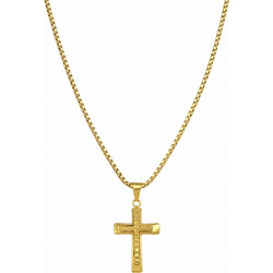 Ghetto Gold Cross Necklace with 50cm Chain