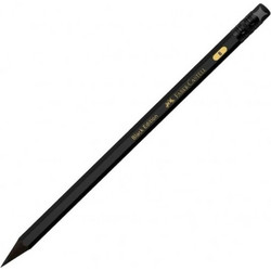 ΜΟΛΥΒΙ FABER CASTELL BLACK EDITION B ΜΕ ΓΟΜΑ