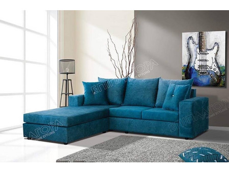 Γωνιακός Καναπές Style Sofa Agora 220x190x80cm (Ξύλο-Ύφασμα) Με Επιλογή Υφάσματος