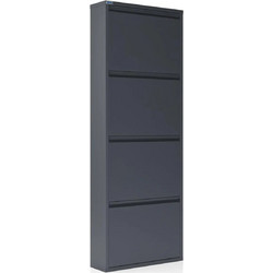 Stewe Home Παπουτσοθήκη Μεταλλική Γκρι M50xΠ15xΥ136cm STE-051970-P51970