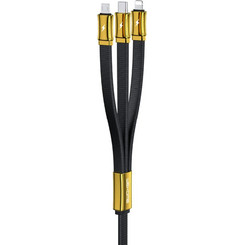 Καλώδιο Φόρτισης 3 σε 1 USB-A σε Lightning, Type-C & Micro USB 3A 1.5m Wekome WDC-140