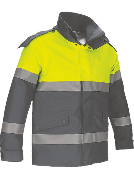 Parka 2-in-1 Υψηλής Ορατότητας MURRAY Valento Fluo Yellow-Charcoal Grey