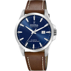 Festina Ανδρικό Ρολόι με Καφέ Δερμάτινο Λουράκι F20025/3