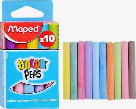 Σετ 10 Χρωματιστές Κιμωλίες Maped