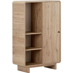 Ντουλάπι Torina 632NRD1143 70x34x110cm Oak Μοριοσανίδα, Μελαμίνη