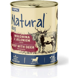 NATURAL Beef with venison and pumpkin - wet dog food - 800g