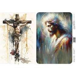 Craftistico Ριζόχαρτο Decoupage 30x40cm Ιησούς Χριστός Εσταυρωμένος III