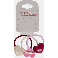 Παιδικά Λαστιχάκια Μαλλιών Heart Charm ΠΟΛΥΧΡΩΜΟ