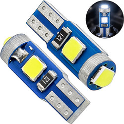 T5 LED 12V 3 SMD 6500K Ψυχρό Λευκό 2 Τεμάχια RCHANG
