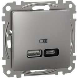 Sedna design πρίζα φόρτισης USB τύπου A+C 21W αλουμίνιο