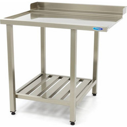 Dishwasher Table - 70 x 75cm - Left - with Backsplash and Storage Shelf