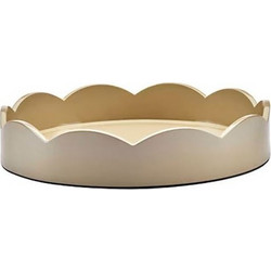 Δίσκος Μικρός Στρογγυλός Λάκα Cappuccino Scallop Addison Ross (21x5 cm)
