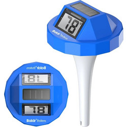 Solar-powered pool thermometer