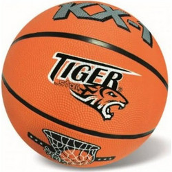 Μπάλα Μπάσκετ Tiger Πορτοκαλί, Λαστιχένια, Μέγεθος 3