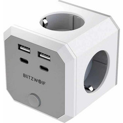 Κύβος τροφοδοσίας BlitzWolf BW-EC2 8 σε 1 (4xAC / 2 x USB-A / 2 x USB-C)