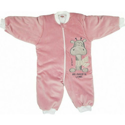 Tender Χειμερινός Υπνόσακος με Πόδια Velour Girafe Pink