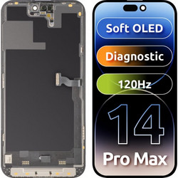 MP Οθόνη LCD για Apple iPhone 14 Pro Max, Soft OLED FHD 120Hz, Aftermarket, Μαύρη