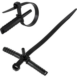 Powertech TIES-084 Δεματικά Καλωδίων 7x150mm, Μαύρα, 100 Τεμάχια