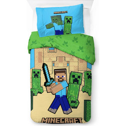 Minecraft Sand Castles Σετ Παπλωματοθήκης με Μαξιλαροθήκη 140x200, 70x90 εκ