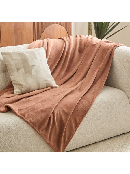 Κουβέρτα Fleece Ημίδιπλη (180x230) A-S Throw Terracotta 120503S