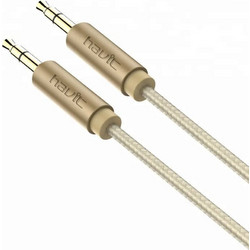 Καλώδιο 'Ηχου AUX Havit CB66 3,5mm σε 3,5mm 1m Χρυσό