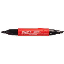 Milkwaukee 4932501155 Inkzall Μαρκαδόρος με διπλή Μύτη λεπτή / πλατιά μαυρος