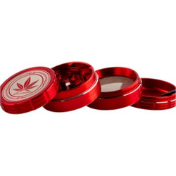 Τρίφτης καπνού AMSTERDAM 40mm 4 parts RGN-22 ΚΟΚΚΙΝΟ (αλουμίνιο) RGN22