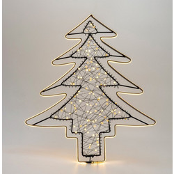 XMAS ΦΩΤΙΖΟΜΕΝΟ ΔΕΝΤΡΟ 100 MINI LED ΜΕΤΑΣΧΗΜΑΤΙΣΤΗ & ΜΑΥΡΟΣ ΜΕΤΑΛΛΙΚΟΣ ΣKEΛETOΣ & ΜΑΥΡΟ ΧΑΛΚΙΝΟ ΚΑΛΩΔΙΟ & ΘΕΡΜΟ ΛΕΥΚΟ LED & ΘΕΡΜΗ ΛΕΥΚΗ COB ΤΑΙΝΙΑ LED 2m & ΠΑΡΟΧΗ 3m 37x45cm IP44 Eurolamp 600-23644